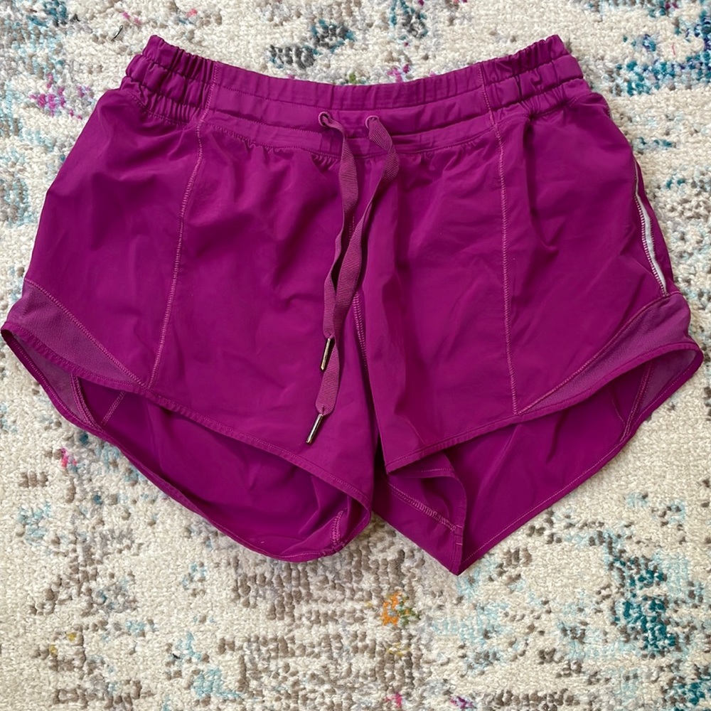 Lululemon magenta hotty hot shorts